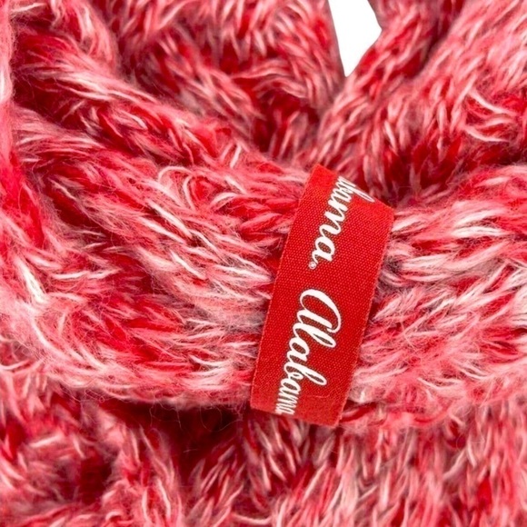 ALABAMA Crimson Tide Infinity Scarf Chunky Knit NCAA Zoozats Red Womens OS Cute - Picture 2 of 3